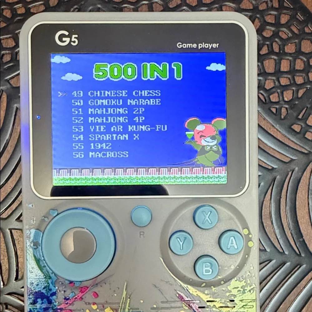 Handheld Game Console - Blue and Yellow